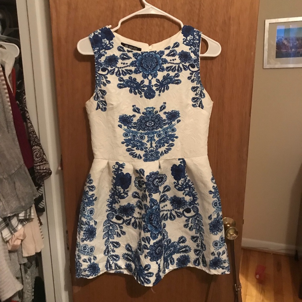 MOVING SALE- Blue & white dress!